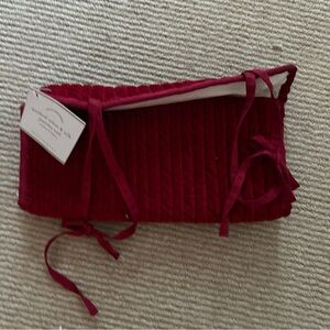 Pottery Barn Red Quilted Jewelry Roll-new w/tags